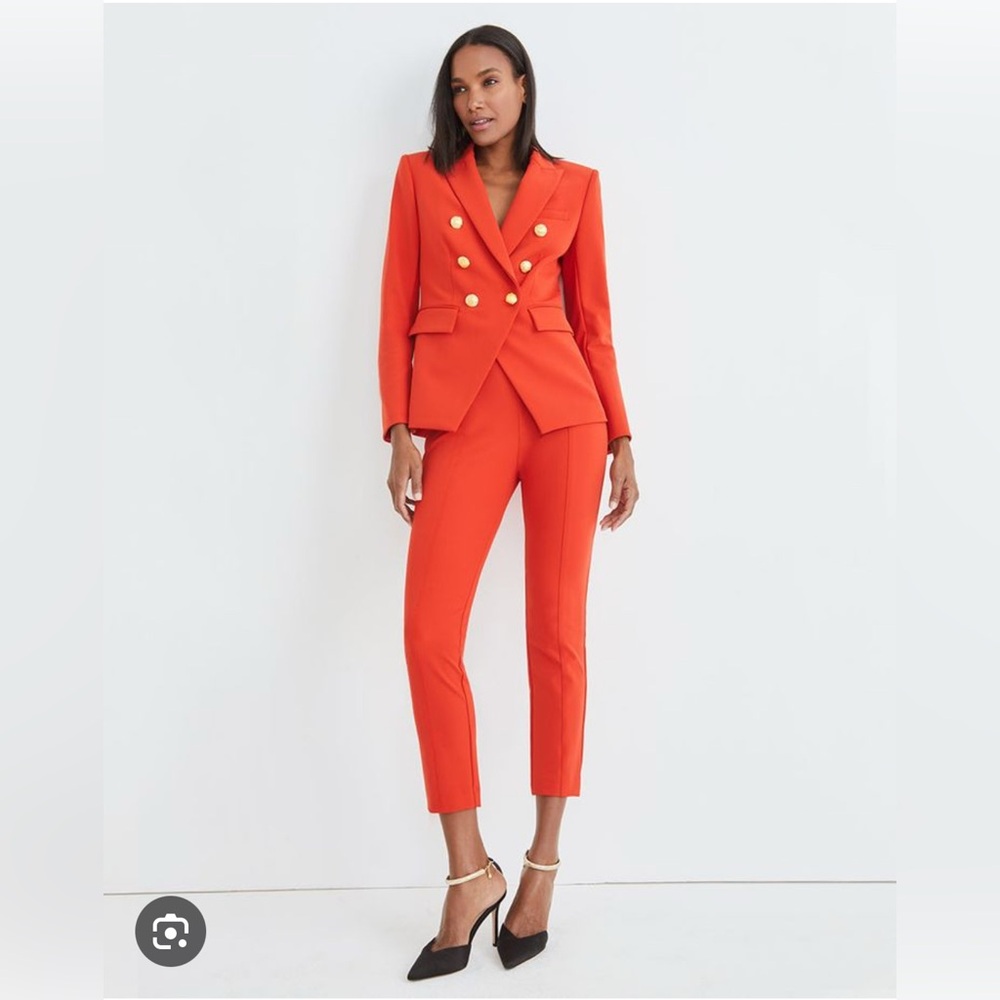 Veronica Beard Honolulu Flame Red Scuba Pant